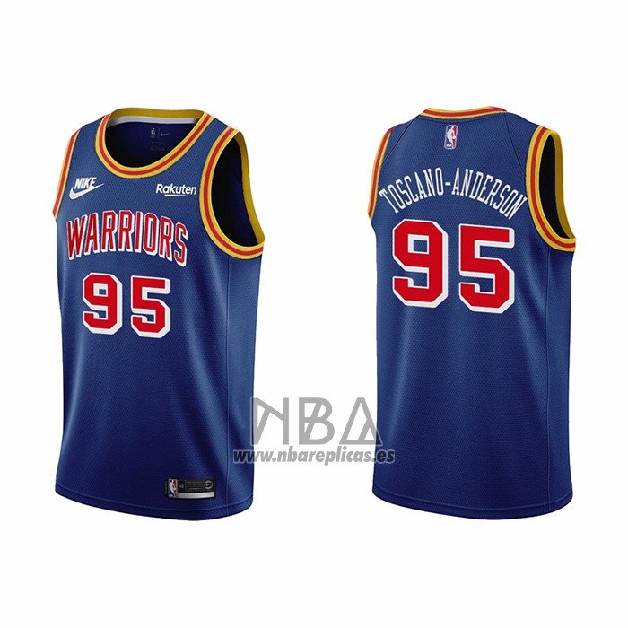 Camiseta Golden State Warriors Juan Toscano-Anderson NO 95 75th Anniversary Azul